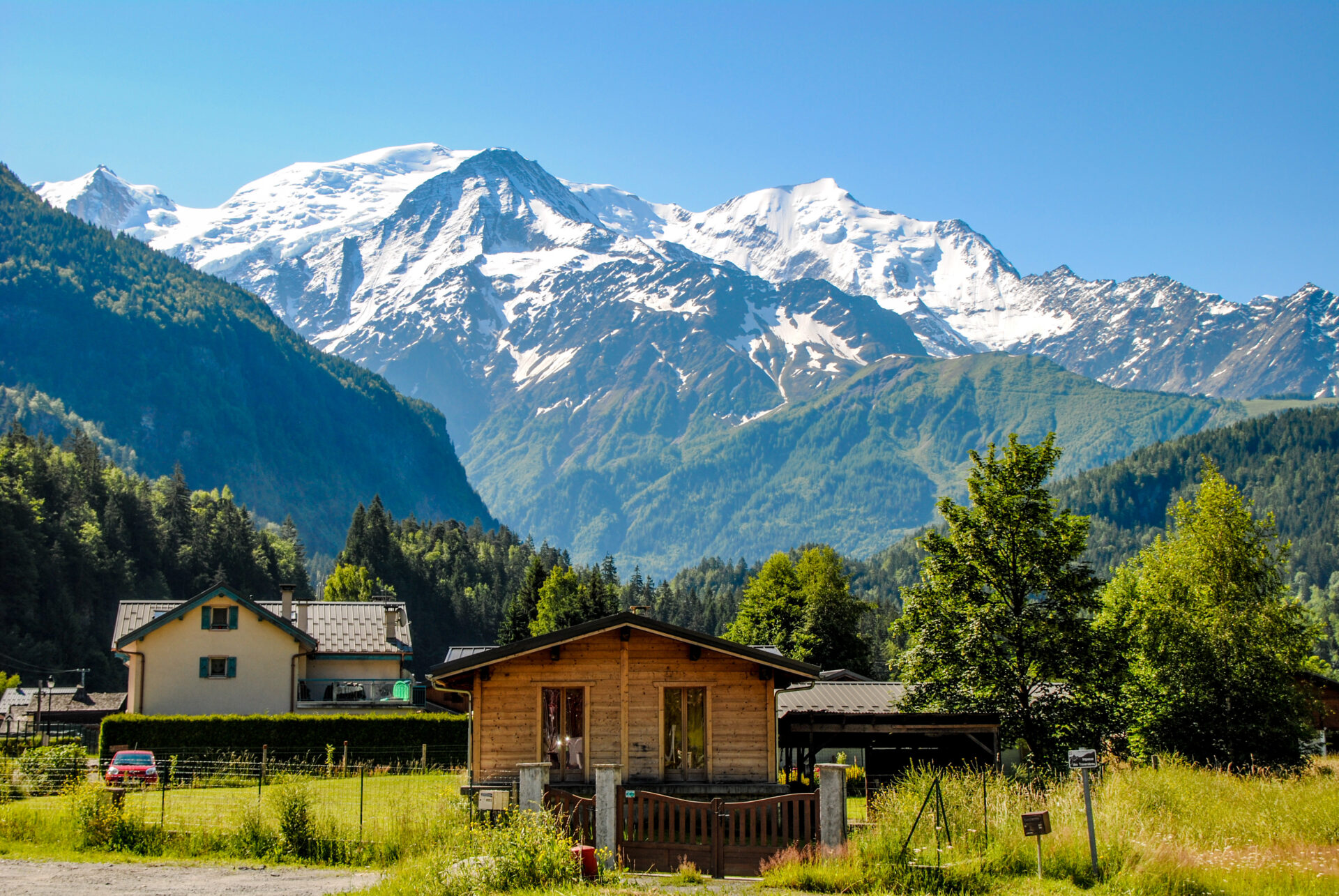 Servoz - Blick auf den Mont Blanc