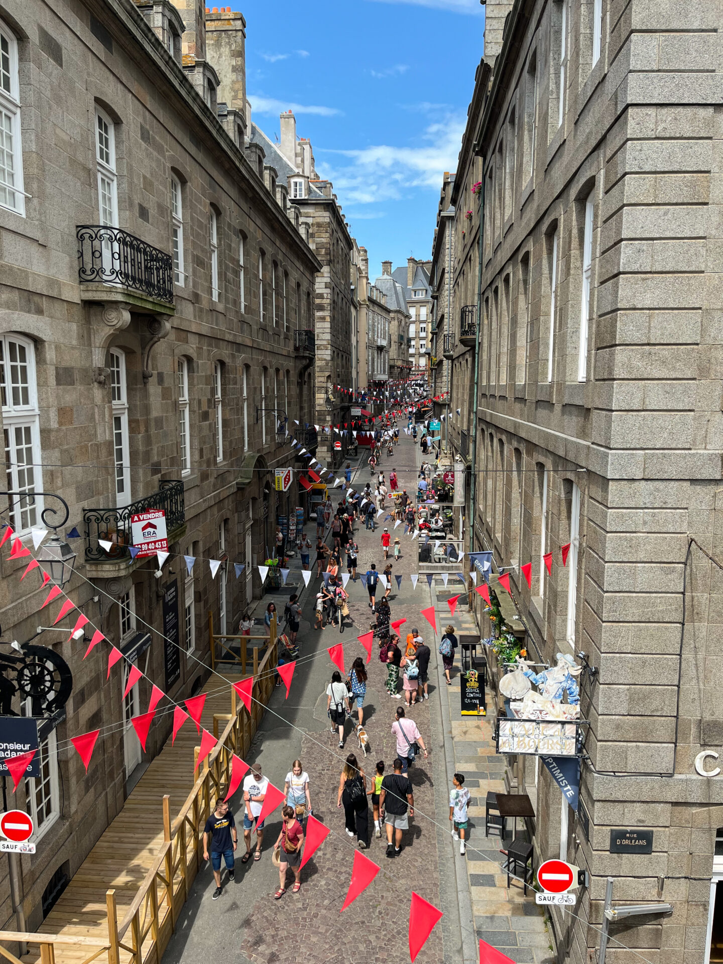 Saint Malo Blick von oben in die Stadt