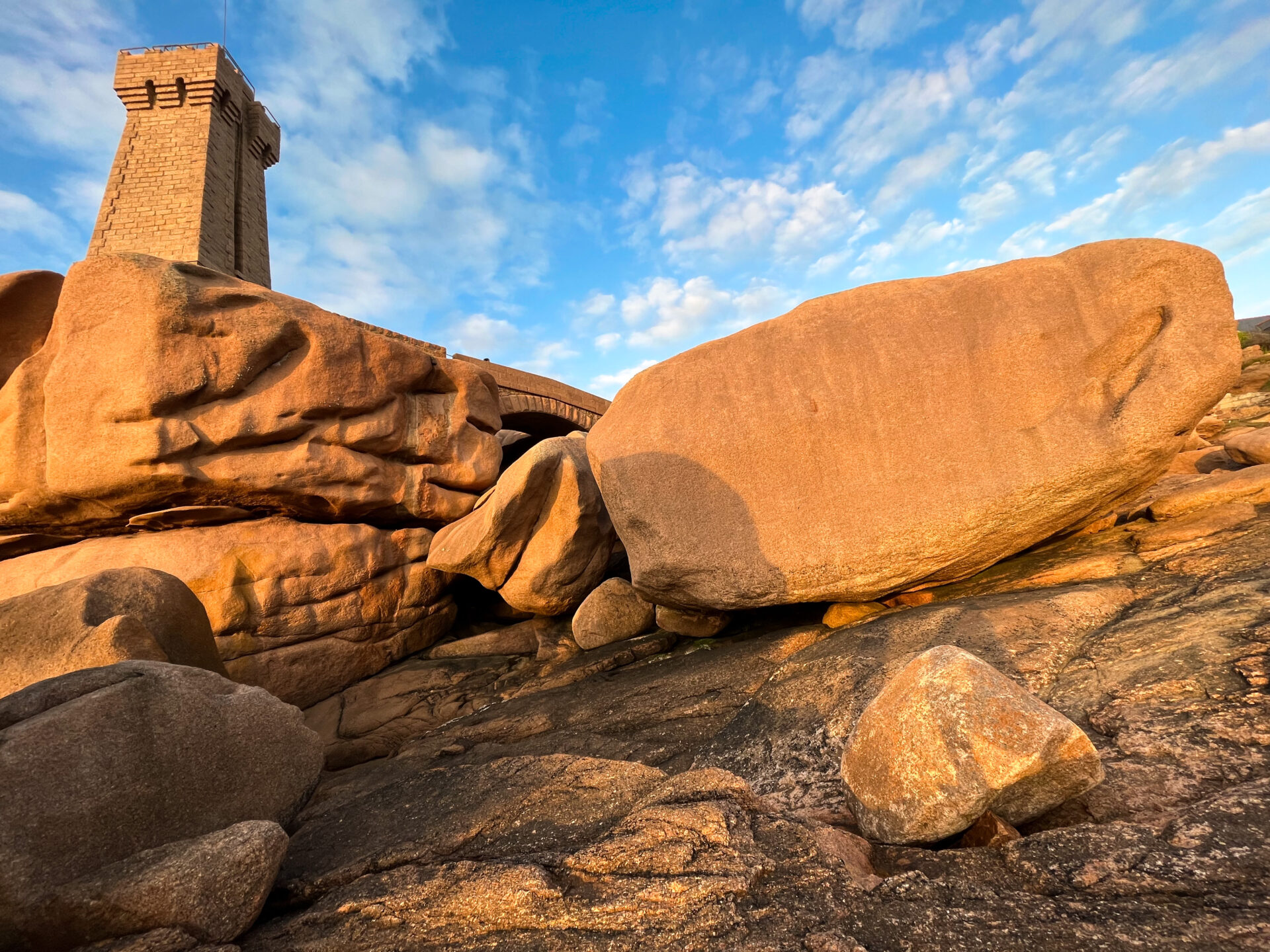 Ploumanac'h rosa Granit und Leuchtturm